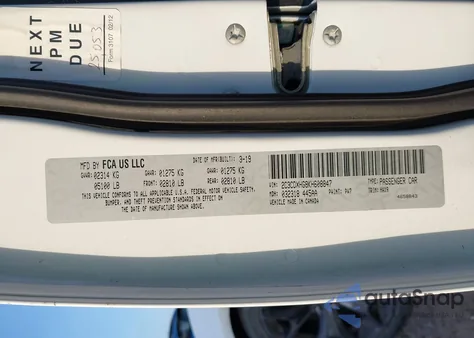 2019 Dodge Charger Gt Rwd из США, поврежденный, VIN 2C3CDXHG8KH608847